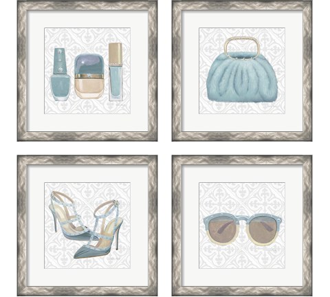 Must Have Fashion Gray White 4 Piece Framed Art Print Set by Emily Adams