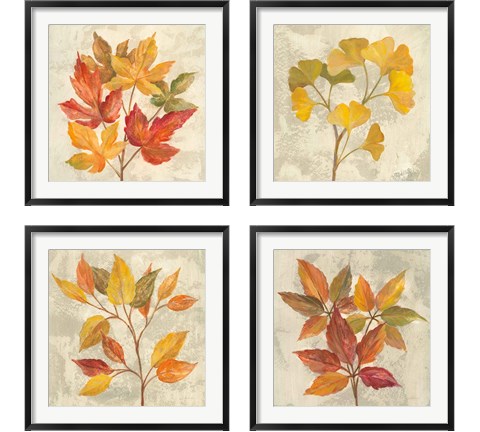 November Leaves 4 Piece Framed Art Print Set by Silvia Vassileva