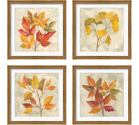 November Leaves 4 Piece Framed Art Print Set by Silvia Vassileva
