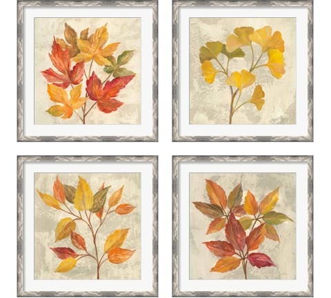 November Leaves 4 Piece Framed Art Print Set by Silvia Vassileva
