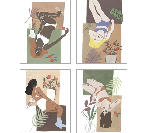 Lying Woman 4 Piece Art Print Set by Melissa Wang