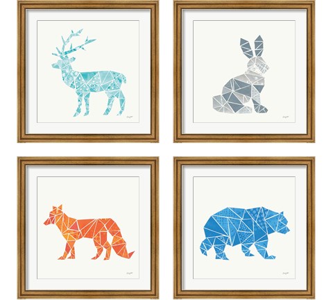 Geometric Animal 4 Piece Framed Art Print Set by Courtney Prahl