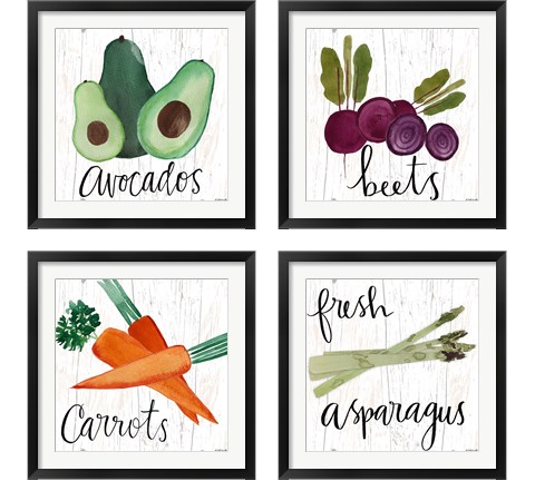 Veggie 4 Piece Framed Art Print Set by Katie Doucette