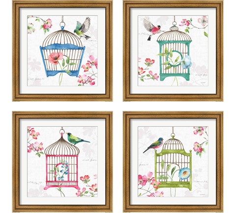 Dogwood Garden  4 Piece Framed Art Print Set by Lisa Audit