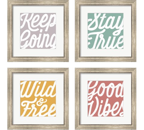 Positivity 4 Piece Framed Art Print Set by Laura Marshall