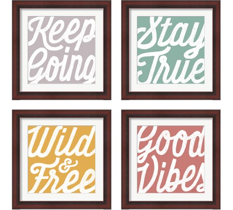 Positivity 4 Piece Framed Art Print Set by Laura Marshall