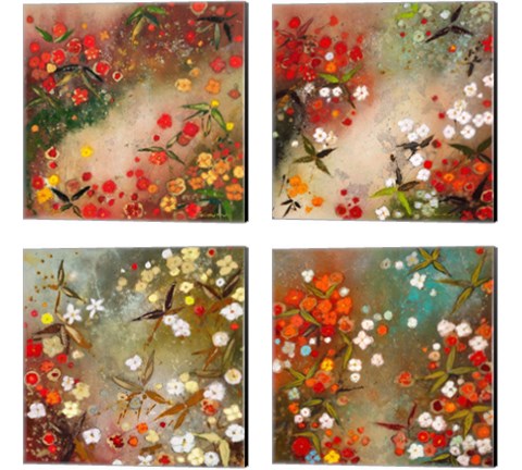 Gardens in the Mist 4 Piece Canvas Print Set by Aleah Koury