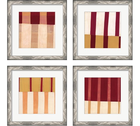 Broken Stripes 4 Piece Framed Art Print Set by Laura Nugent