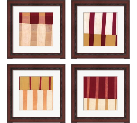 Broken Stripes 4 Piece Framed Art Print Set by Laura Nugent