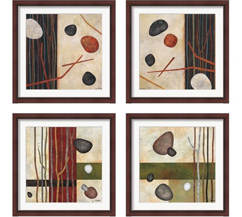 Sticks and Stones 4 Piece Framed Art Print Set by Glenys Porter