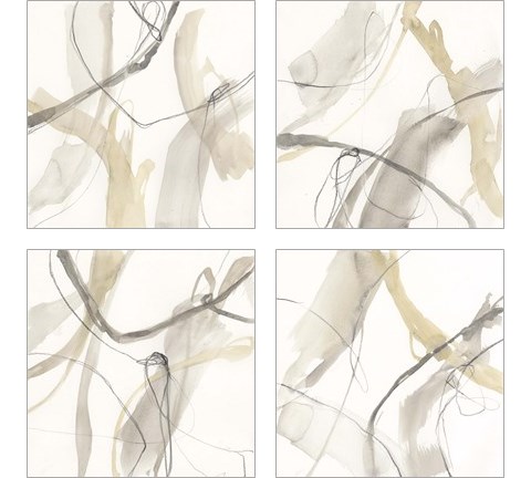 Neutral Momentum 4 Piece Art Print Set by Jennifer Goldberger