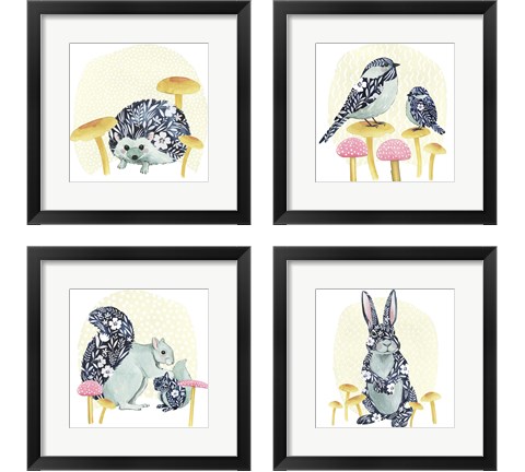 Flower Children 4 Piece Framed Art Print Set by Grace Popp