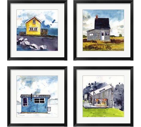 Cabin Scape 4 Piece Framed Art Print Set by Paul McCreery