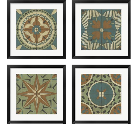 Fraser Tile 4 Piece Framed Art Print Set by Chariklia Zarris