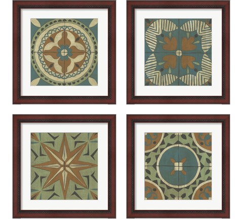 Fraser Tile 4 Piece Framed Art Print Set by Chariklia Zarris