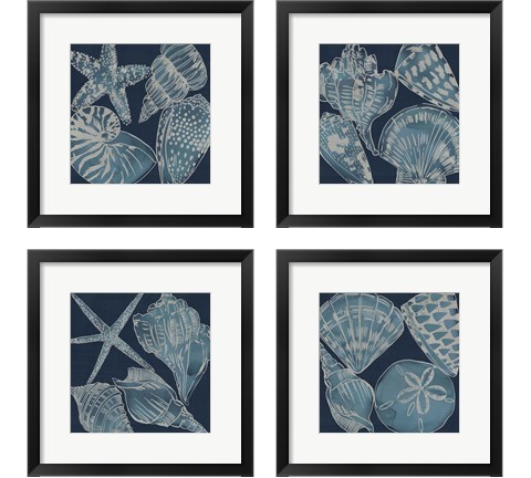 Marine Shells 4 Piece Framed Art Print Set by Chariklia Zarris