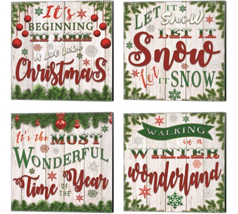 Christmas 4 Piece Canvas Print Set by Bluebird Barn