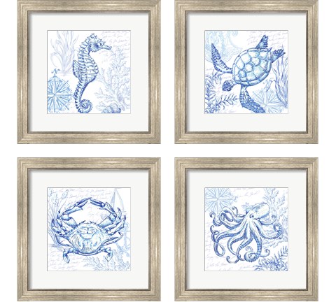 Coastal Sketchbook 4 Piece Framed Art Print Set by Tre Sorelle Studios