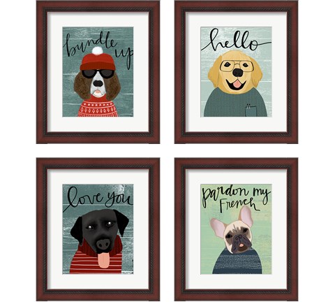 Bundle Up 4 Piece Framed Art Print Set by Katie Doucette