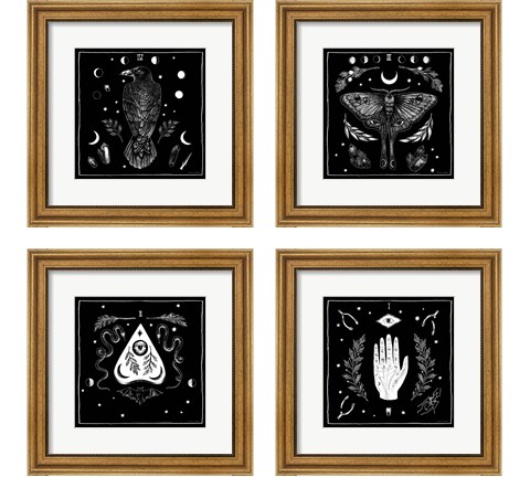 All Hallows Eve Sq no Words 4 Piece Framed Art Print Set by Sara Zieve Miller