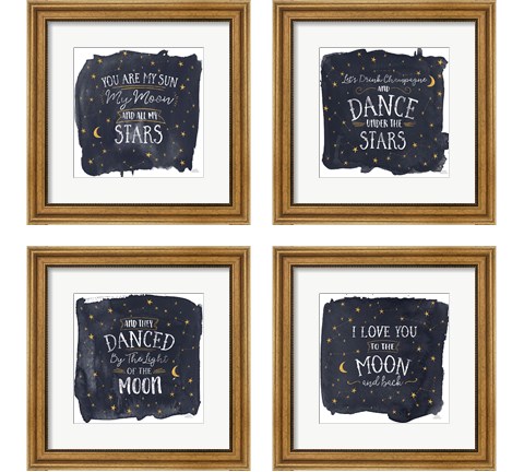 Celestial Love 4 Piece Framed Art Print Set by Laura Marshall