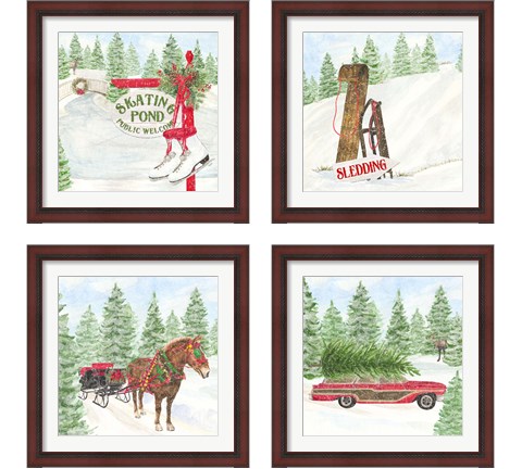 Winter Fun 4 Piece Framed Art Print Set by Tara Reed