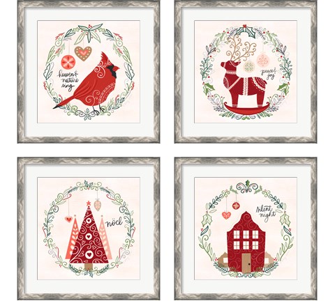 Hygge Christmas 4 Piece Framed Art Print Set by Noonday Design