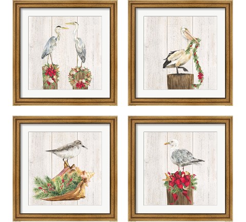 Christmas on the Coast 4 Piece Framed Art Print Set by Tara Reed