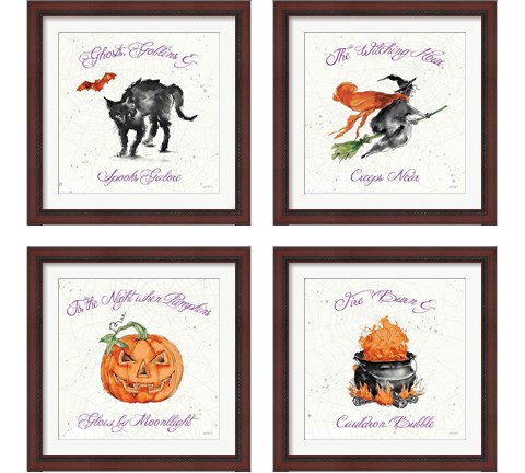 Phantoms of the Night Color 4 Piece Framed Art Print Set by Anne Tavoletti