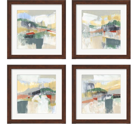 Abstracted Mountainscape 4 Piece Framed Art Print Set by Jennifer Goldberger