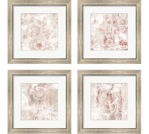 World Traveler Textile 4 Piece Framed Art Print Set by June Erica Vess