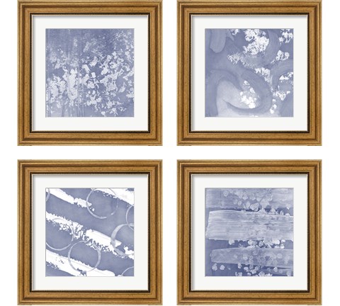 Indigo Rule 4 Piece Framed Art Print Set by Megan Meagher