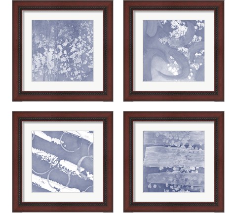 Indigo Rule 4 Piece Framed Art Print Set by Megan Meagher