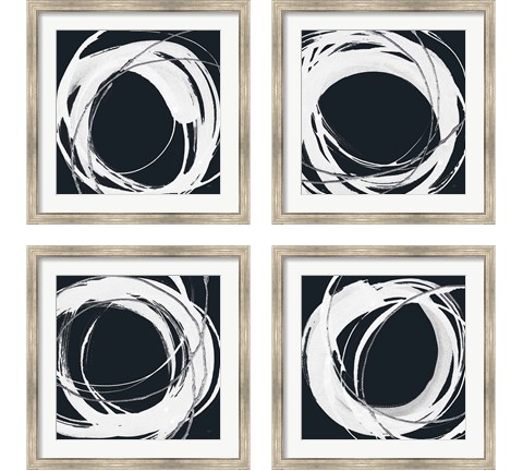 Gilded Enso BW 4 Piece Framed Art Print Set by Chris Paschke