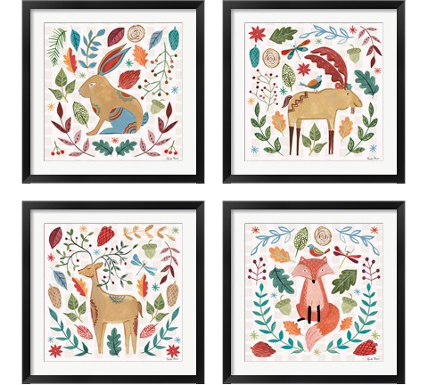 Whimsical Woodland 4 Piece Framed Art Print Set by Farida Zaman