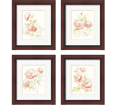 Watercolor Floral Variety 4 Piece Framed Art Print Set by Ethan Harper
