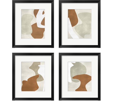 Beige Stucture 4 Piece Framed Art Print Set by Melissa Wang