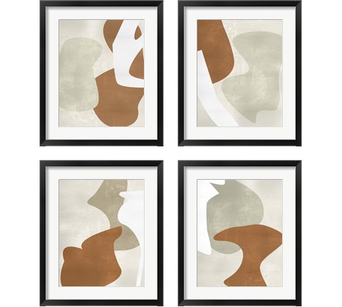 Beige Stucture 4 Piece Framed Art Print Set by Melissa Wang