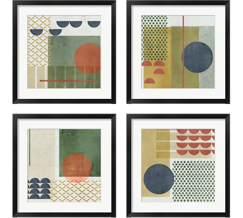 Soleil Rouge 4 Piece Framed Art Print Set by Melissa Wang