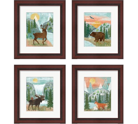 Woodland Forest 4 Piece Framed Art Print Set by Veronique Charron