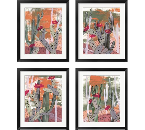 Desert Flowers 4 Piece Framed Art Print Set by Melissa Wang