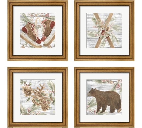 Pinecone Lodge 4 Piece Framed Art Print Set by June Erica Vess