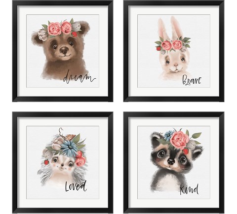 Inspirational Animals 4 Piece Framed Art Print Set by Valerie Wieners