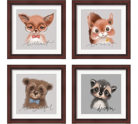 Inspirational Animals 4 Piece Framed Art Print Set by Valerie Wieners