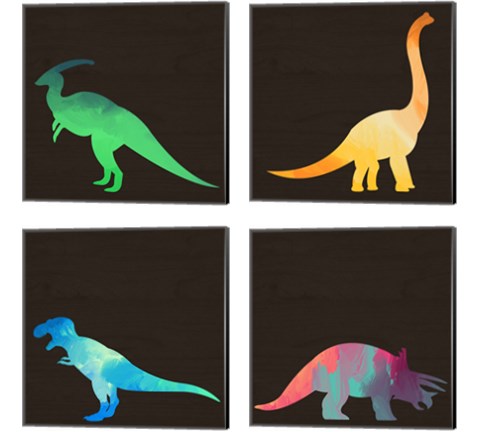 Dino 4 Piece Canvas Print Set by Valerie Wieners