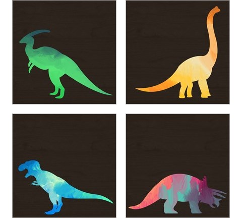 Dino 4 Piece Art Print Set by Valerie Wieners