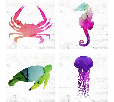 Crab & Friends 4 Piece Art Print Set by Valerie Wieners