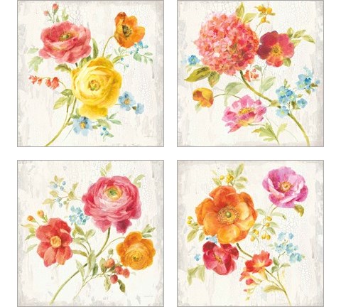 Full Bloom 4 Piece Art Print Set by Danhui Nai