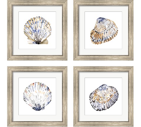 Simple Shells 4 Piece Framed Art Print Set by Emma Caroline