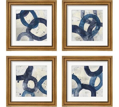 Blue System 4 Piece Framed Art Print Set by June Erica Vess